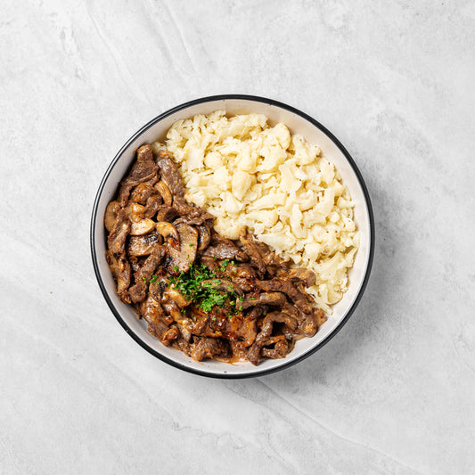 Beef Stroganoff with Cauliflower Rice