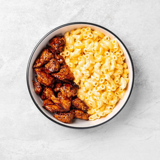 Honey BBQ Chicken with Mac and Cheese